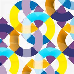 Obraz premium Colorful rings on grey background, modern geometric pattern design