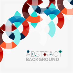 Obraz premium Colorful rings on grey background, modern geometric pattern design