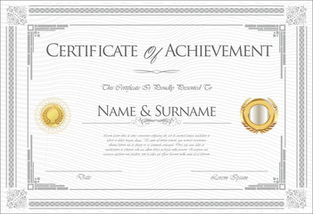 Certificate or diploma retro template  - obrazy, fototapety, plakaty
