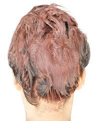 hair coloring in process