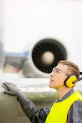 male airport worker