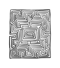 Labyrinth square, sketch for your design