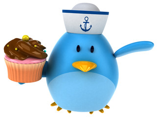 Blue bird - 3D Illustration