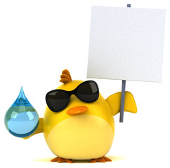 Yellow bird - 3D Illustration