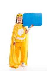 supergirl with empty speech bubble