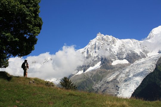 Alpes, Aiguille du Midi, panorama