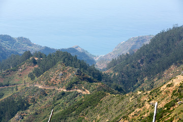 View the pass Boca da Encumeada in Madeira. Portugal