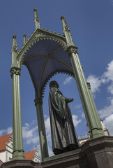 Wittenberg city of Reformation and Maarten Luther. Statue. Reformation. Sachsen-Anhalt