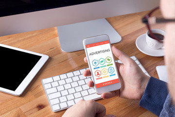 Advertising Ideas Marketing Sales Customer Word With Icons