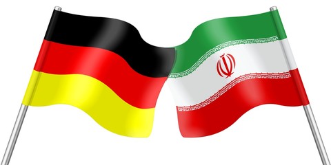 Flags. Germany and Iran