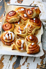 Delicious buns with glaze