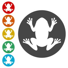 Frog icons set logo - Illustration 