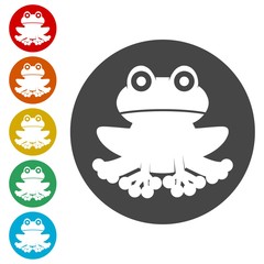 Frog icons set logo - Illustration 