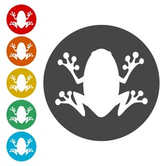 Frog icons set logo - Illustration 