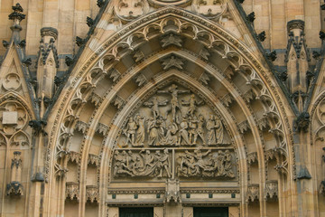 Obraz premium Dettagli del portale della cattedrale di San Vito a Praga