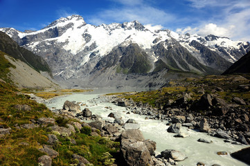 Fototapeta na wymiar Mount Cook in New Zealand.