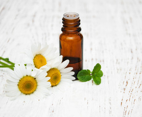 Massage oil and chamomile