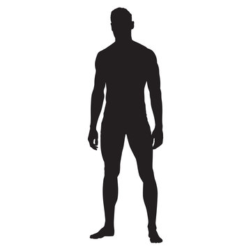 Man standing vector silhouette