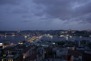 Obraz premium Istanbul old city skyline from top of Galata tower, Fatih, Istanbul, Turkey