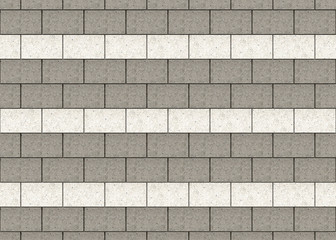 3d rendering. High resolution of gray and white cement blocks wall background