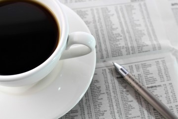 An image of financial and coffee