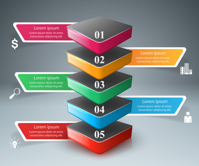 Business Infographics origami style Vector illustration. Vector, eps 10