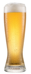 Steamy glass of beer.