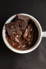 Nut nougat cream with dark chocolate bars