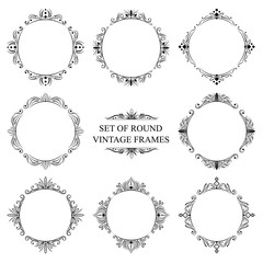 Set of eight decorative vintage frame