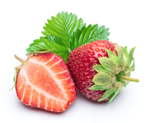 Strawberry on the white background. © volff