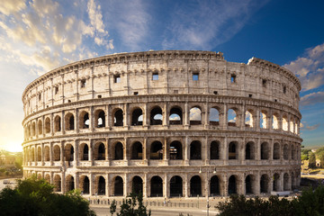 Fototapeta na wymiar The Colosseum or Flavian Amphitheatre (Amphitheatrum Flavium or Colosseo), Rome, Italy.