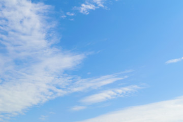 Background of blue sky and white clouds.