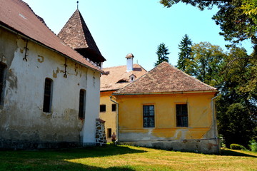 Typical rural landscape in the village Veseud-Zied, Transylvania, Romania.