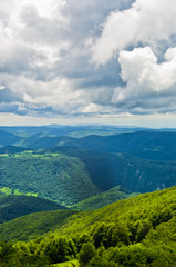 Fototapeta na wymiar View from the top of a beautiful Beljanica mountain in east Serbia