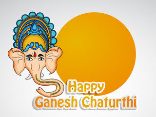 Illustration of Lord Ganesha for the hindu festival Ganesh Chaturthi celebrated in India