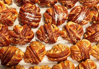 buns or pies at bakery