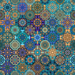 Seamless pattern. Vintage decorative elements. Hand drawn background. Islam, Arabic, Indian, ottoman motifs. Perfect for printing on fabric or paper.