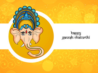 Illustration of Lord Ganesha for the hindu festival Ganesh Chaturthi celebrated in India