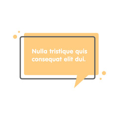 Quote text bubble. Commas, note, message and comment.