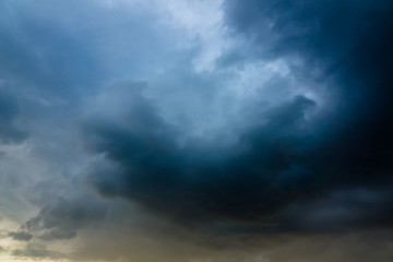 Naklejka na ściany i meble Storm cloud on the sky somewhere in Poland