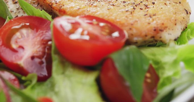 roasted chicken with mix salad