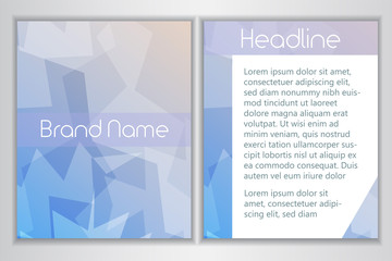 Fototapeta na wymiar Branding identity template with polygonal shape abstract backdrop design