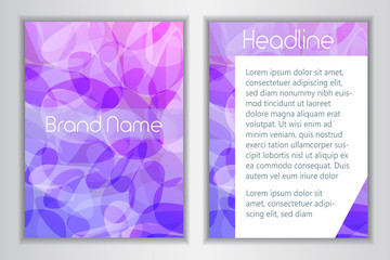 Branding identity template with modern abstract backdrop design