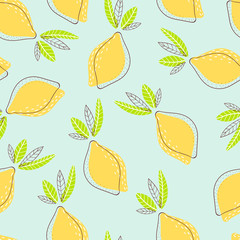 Modern abstract lemons pattern