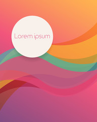 Creative abstract colorful background with curvy lines