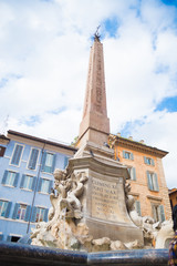 Fototapeta na wymiar pantheon fountain in rome