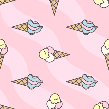 vector seamless pattern. Sweets concept. 033