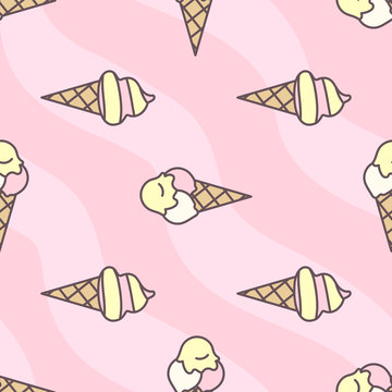 vector seamless pattern. Sweets concept. 032
