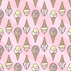vector seamless pattern. Sweets concept. 026