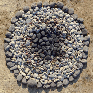Pebbles in circle